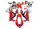 Blanc Rouge Bleu Kits Carénages Moto Honda CBR1000RR 2017-2023