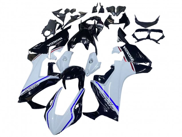 Blanc Bleu Noir Brillant Kits Carénages Moto Honda CBR1000RR 2017-2023