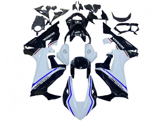 Blanc Bleu Noir Brillant Kits Carénages Moto Honda CBR1000RR 2017-2023