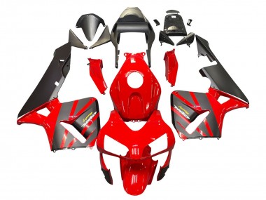 Rouge Noir Mat Courses Carénage Moto Honda CBR600RR 2003-2004 Pas Chère