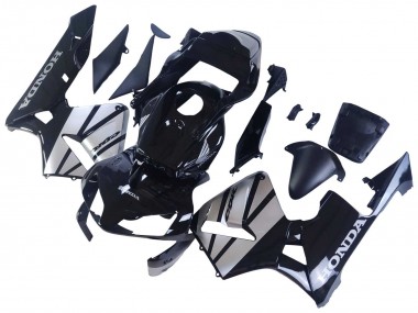 Argent Noir Brillant Carénage Moto Honda CBR600RR 2003-2004 Pas Chère