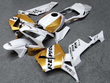 Blanc Or Noir Repsol Carénage Moto Honda CBR600RR 2003-2004 Pas Chère