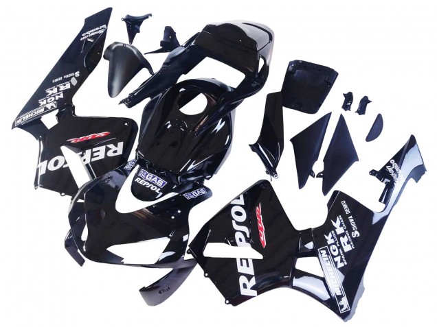 Noir Brillant Blanc Repsol Carénage Moto Honda CBR600RR 2003-2004