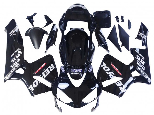 Noir Brillant Blanc Repsol Carénage Moto Honda CBR600RR 2003-2004