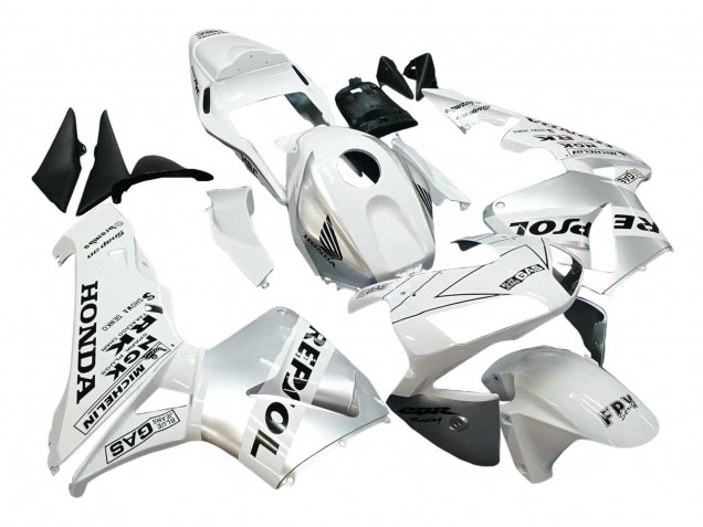 Blanc Argent Noir Repsol Carénage Moto Honda CBR600RR 2003-2004