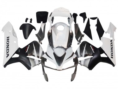 Blanc Noir Mat Courses Carénage Moto Honda CBR600RR 2003-2004 Pas Chère