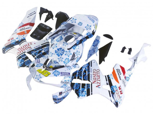 Blanc Bleu Rouge Nastro Azzurro 46 Carénage Moto Honda CBR600RR 2003-2004