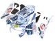 Blanc Bleu Rouge Nastro Azzurro 46 Carénage Moto Honda CBR600RR 2003-2004