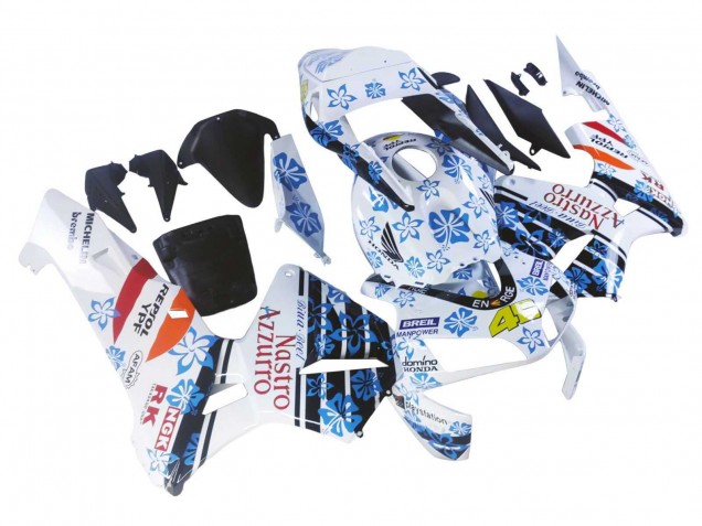 Blanc Bleu Rouge Nastro Azzurro 46 Carénage Moto Honda CBR600RR 2003-2004