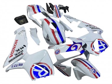 Blanc Rouge Bleu Carénage Moto Honda CBR600RR 2003-2004 Pas Chère