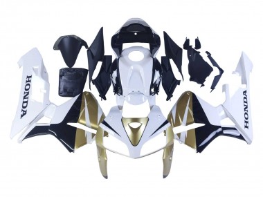 Or Blanc Noir Carénage Moto Honda CBR600RR 2005-2006 Pas Chère