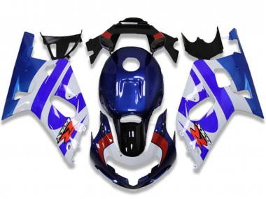 Blanc Bleu Rouge Noir Carénage Moto Suzuki GSXR 600/750 2001-2003 Pas Chère