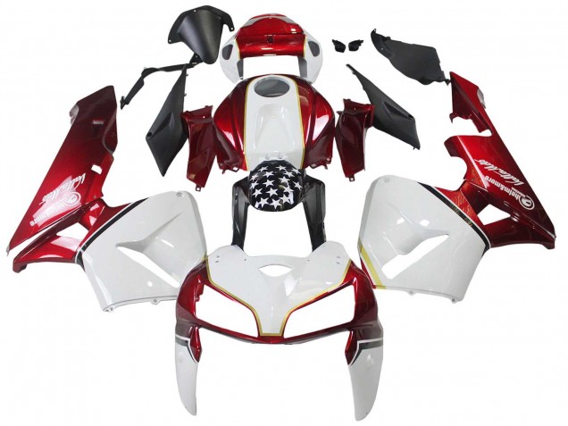 Rouge Blanc Noir Kits Carénages Moto Honda CBR600RR 2005-2006