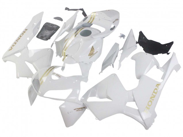 Blanc Or Carénage Moto Honda CBR600RR 2005-2006