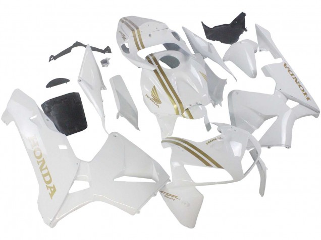 Blanc Or Carénage Moto Honda CBR600RR 2005-2006
