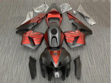 Noir Rouge Carénage Moto Honda CBR600RR 2005-2006 Pas Chère