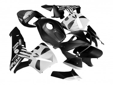 Noir Blanc Kits Carénages Moto ABS Honda CBR600RR 2005-2006 Pas Chère