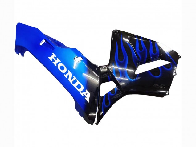 Noir Brillant Bleu Flamme Carénages Moto Honda CBR600RR 2005-2006