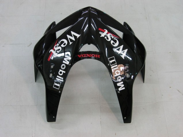 Noir Brillant Blanc West Carénage Moto Honda CBR600RR 2005-2006