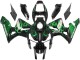 Noir Brillant Vert Flamme Carénage Moto Honda CBR600RR 2005-2006