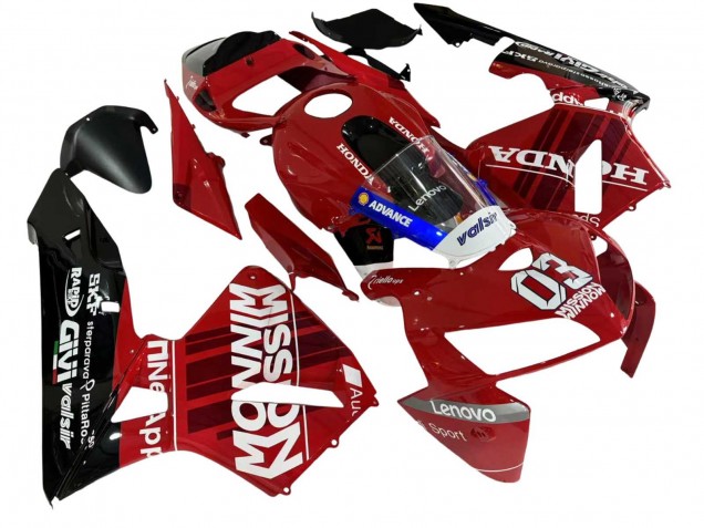 Rouge Noir Valsir 03 Carénage Moto Honda CBR600RR 2005-2006