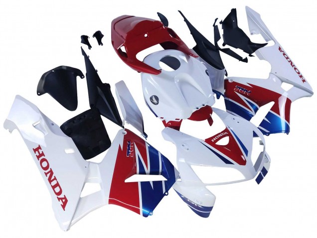 Blanc Rouge Bleu HRC Carénages Moto Honda CBR600RR 2005-2006