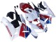 Blanc Rouge Bleu HRC Carénages Moto Honda CBR600RR 2005-2006