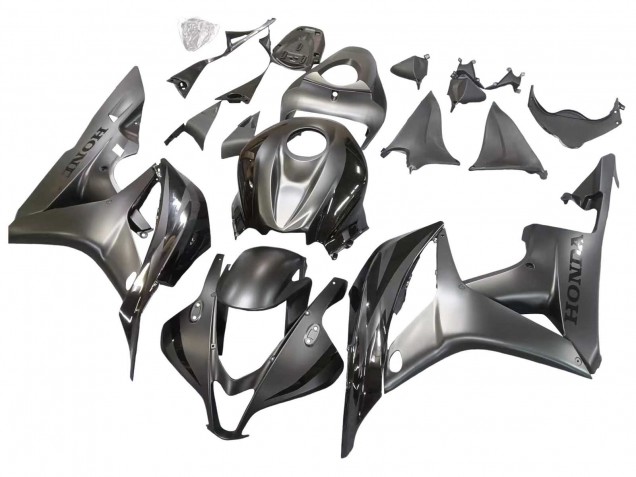 Argent Noir Brillant Carénages Moto Honda CBR600RR 2007-2008