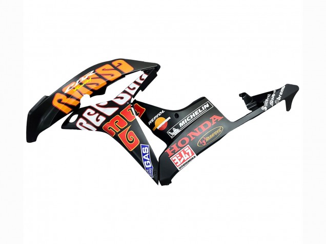 Noir Mat Orange Rouge Rossi Repsol 46 Carénage Moto Honda CBR600RR 2007-2008