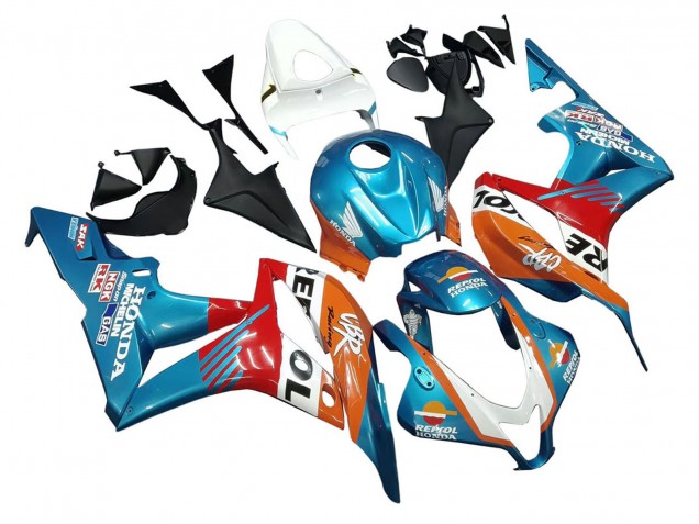 Orange Blanc Rouge Bleu Repsol Carénage Moto Honda CBR600RR 2007-2008