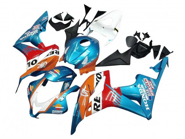 Orange Blanc Rouge Bleu Repsol Carénage Moto Honda CBR600RR 2007-2008
