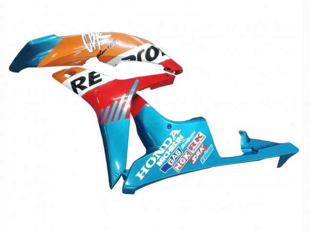 Orange Blanc Rouge Bleu Repsol Carénage Moto Honda CBR600RR 2007-2008