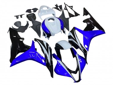 Blanc Bleu Noir Brillant Carénages Moto Honda CBR600RR 2007-2008 Pas Chère