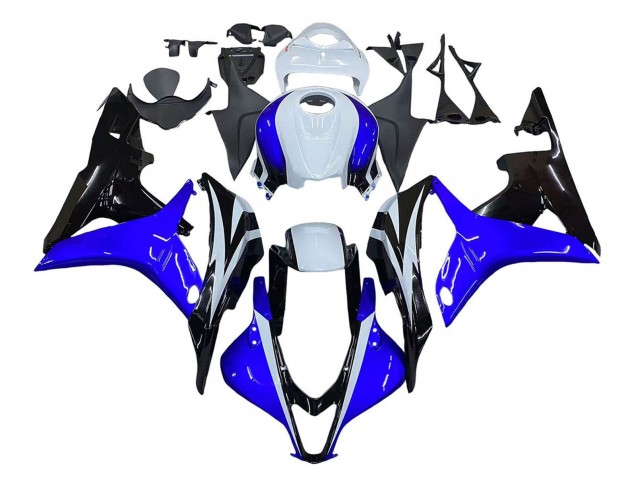 Blanc Bleu Noir Brillant Carénages Moto Honda CBR600RR 2007-2008