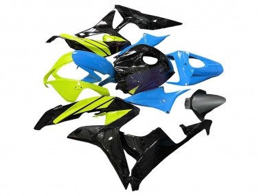 Bleu Jaune Noir Brillant Carénage Moto Honda CBR600RR 2007-2008 Pas Chère