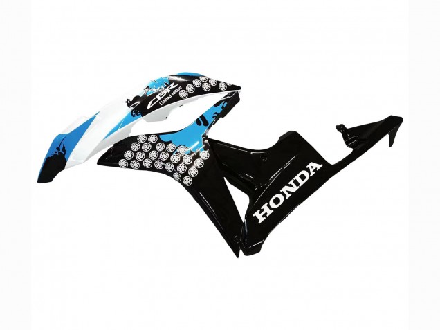 Blanc Bleu Clair Noir Brillant Carénage Moto Honda CBR600RR 2007-2008