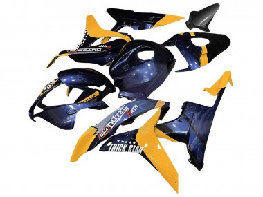 Orange Bleu Foncé Trick Star 06 Carénage Moto Honda CBR600RR 2007-2008 Pas Chère