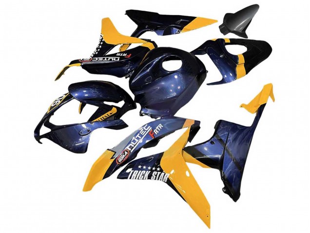 Orange Bleu Foncé Trick Star 06 Carénage Moto Honda CBR600RR 2007-2008