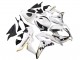 Blanc Or Noir Brillant Playboy Carénages Moto Honda CBR600RR 2007-2008