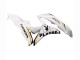 Blanc Or Noir Brillant Playboy Carénages Moto Honda CBR600RR 2007-2008