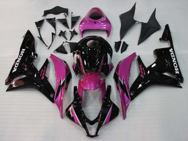 Rose Noir Brillant Courses Carénage Moto Honda CBR600RR 2007-2008