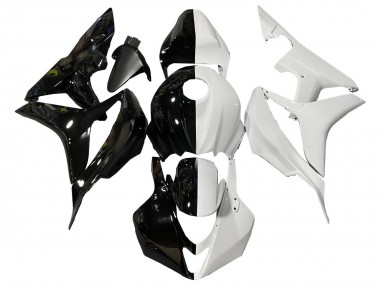 Blanc Noir Brillant Diviser Carénage Moto Honda CBR600RR 2007-2008 Pas Chère