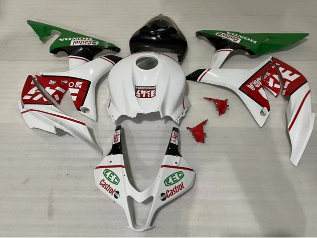 Blanc Vert Rouge Castrol Carénage Moto Honda CBR600RR 2007-2008