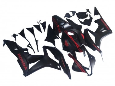 Noir Mat Rouge Carénage Moto Honda CBR600RR 2007-2008 Pas Chère