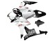 Blanc Noir Mat Rouge Repsol Carénage Moto Honda CBR600RR 2007-2008