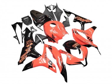 Orange Noir Brillant Repsol Carénage Moto Honda CBR600RR 2007-2008 Pas Chère