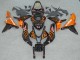 Noir Brillant Orange Flamme Carénage Moto Honda CBR600RR 2007-2008