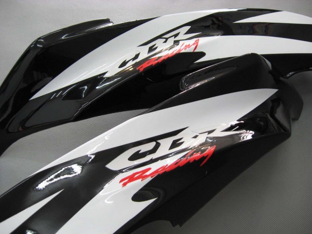 Blanc Noir Courses Carénage Moto Honda CBR600RR 2007-2008