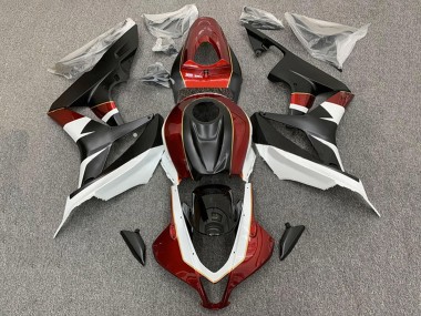 Blanc Rouge Noir Mat Carénage Moto Honda CBR600RR 2007-2008 Pas Chère