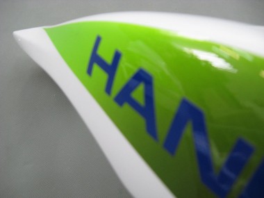 Blanc Vert Jaune Noir Brillant Hannspree Carénage Moto Honda CBR600RR 2007-2008 Pas Chère